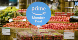 Whole foods with Amazon Prime sign