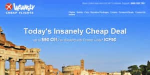 Insanely cheap flights webpage